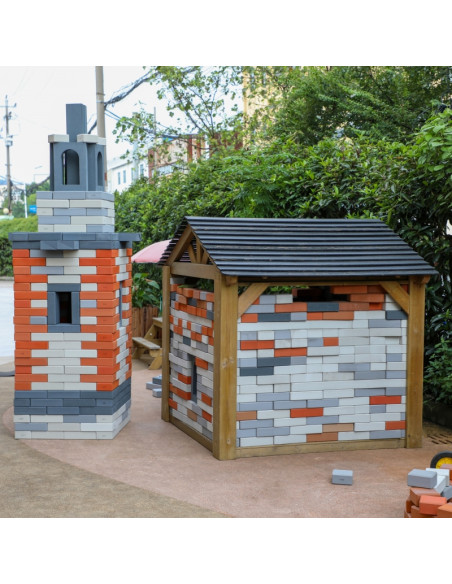 CLASSIC WORLD EDU Mega Blocks EVA plytos, 90 vnt. Minkštos statybinės plytos