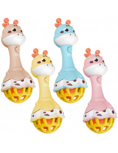WOOPIE BABY Sensory Giraffe Rattle with Montessori Music 1 piece.