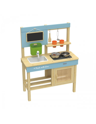 CLASSIC WORLD XXL medinė purvo sodo virtuvė su priedais