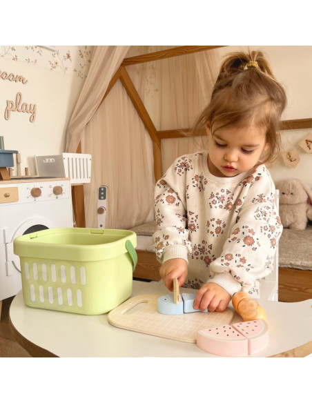 TOOKY TOY medinis maisto daržovių ir vaisių rinkinys
