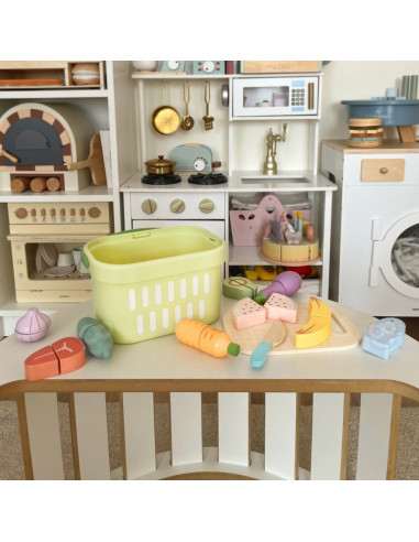 TOOKY TOY medinis maisto daržovių ir vaisių rinkinys