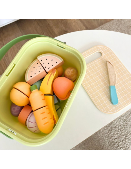 TOOKY TOY Набор деревянных продуктов питания, овощей и фруктов