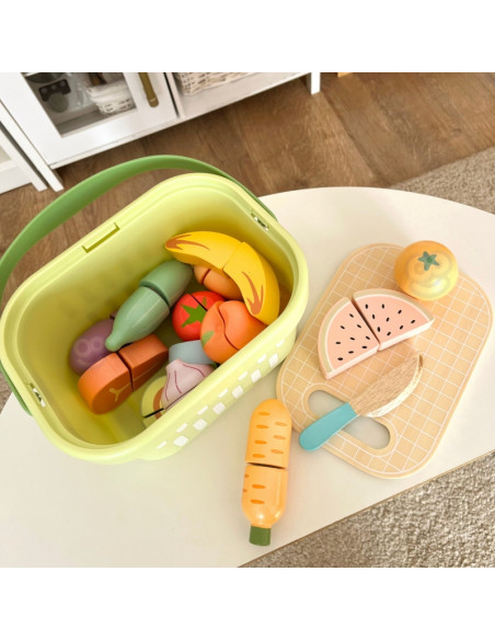 TOOKY TOY Набор деревянных продуктов питания, овощей и фруктов