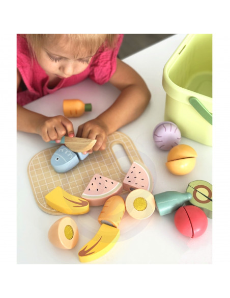 TOOKY TOY Drewniany Zestaw Żywność Warzywa Owoce