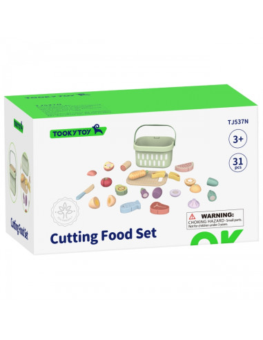 TOOKY TOY medinis maisto daržovių ir vaisių rinkinys