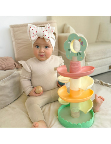 WOOPIE GREEN Wooden Ball Track Sensory Educational 6 pcs.