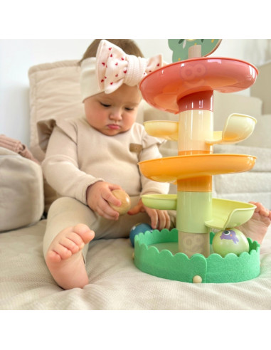 WOOPIE GREEN Wooden Ball Track Sensory Educational 6 pcs.