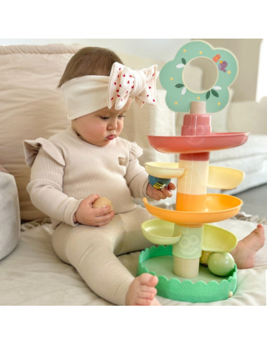 WOOPIE GREEN Wooden Ball Track Sensory Educational 6 pcs.