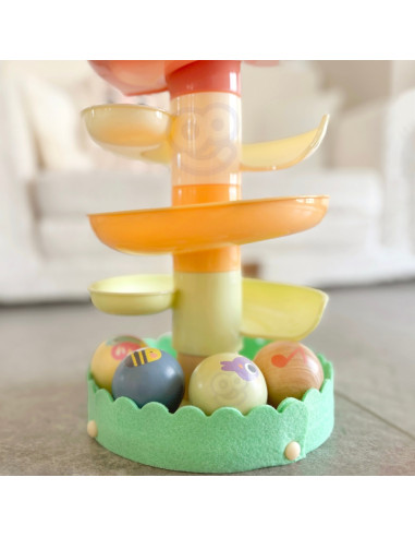 WOOPIE GREEN Wooden Ball Track Sensory Educational 6 pcs.