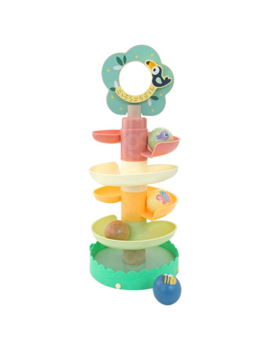 WOOPIE GREEN Wooden Ball Track Sensory Educational 6 pcs.