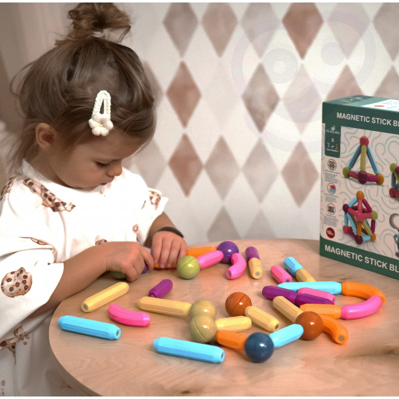 WOOPIE Магнитные образовательные строительные блоки Большие толстые 28 эл.