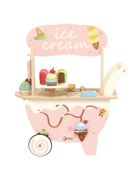 CLASSIC WORLD medinis ledų pardavėjo vežimėlis