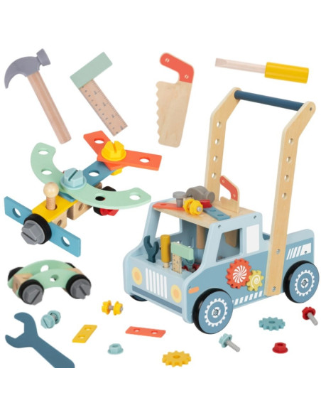 TOOKY TOY medinis vaikštynės automobilis mini STEM dirbtuvės