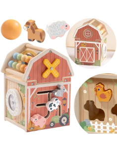 TOOKY TOY medinis gyvūnų ūkis Montessori