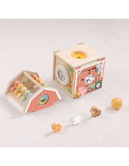 TOOKY TOY medinis tvarto veiklos rūšiuoklis Montessori abakusas