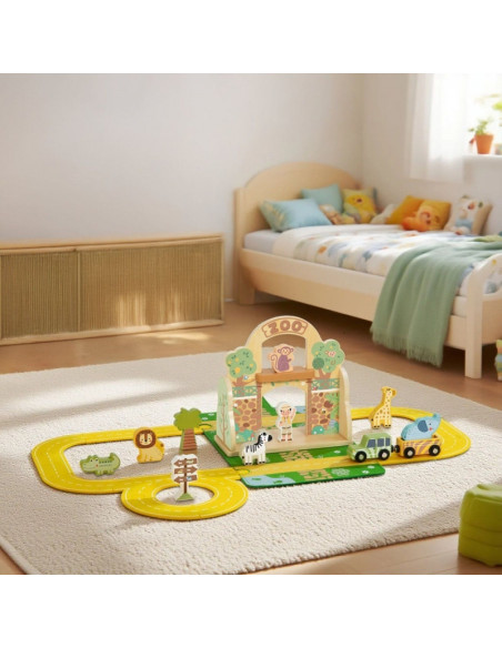 TOOKY TOY mini zoologijos sodas su krepšiu