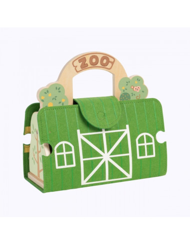 TOOKY TOY mini zoologijos sodas su krepšiu