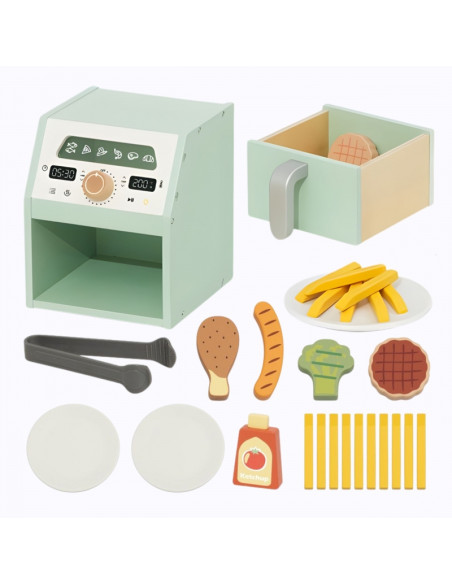 TOOKY TOY Drewniany Air Fryer Frytkownica Beztłuszczowa