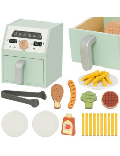 TOOKY TOY Drewniany Air Fryer Frytkownica Beztłuszczowa 2
