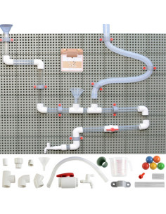 Система труб MASTERKIDZ STEM Board, 84 детали, шариковая дорожка