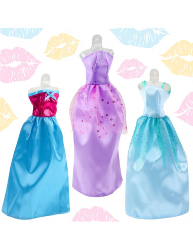 WOOPIE ROYAL Doll Fashion Set Dresses Shoes Jewelry Accessories