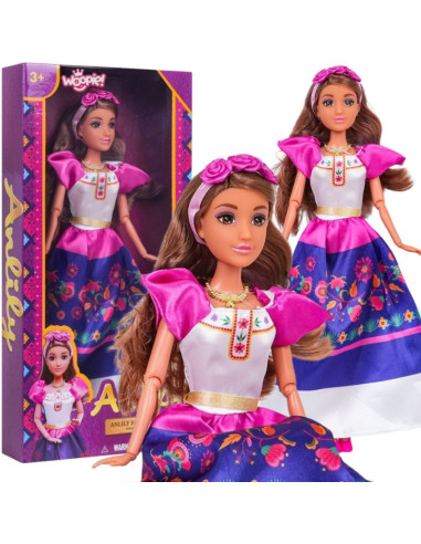 WOOPIE ROYAL „Women of the World Dolls“ – tradicinė meksikietiška gėlių suknelė su lelija ir gėlėmis