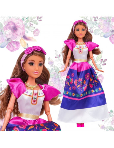 WOOPIE ROYAL Women of the World Dolls Lily Mexican Traditional Floral Dress