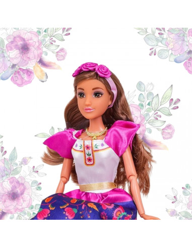 Куклы WOOPIE ROYAL «Женщины мира» Лили, традиционное мексиканское платье с цветочным принтом