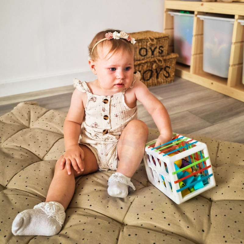WOOPIE BABY Flexible Sensory Cube Baby Sorter Colorful Shapes Alphabet 15 el.