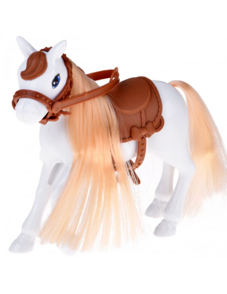 WOOPIE ROYAL Lalka Niki Zestaw z Koniem Samochodem i Przyczepą