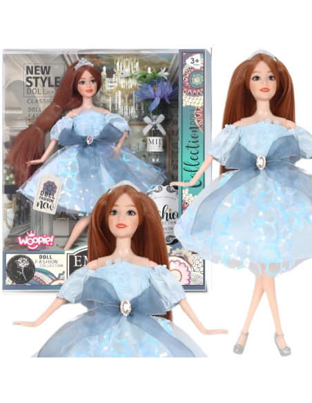 WOOPIE ROYAL Lalka Emi w Błękitnej Sukience Tiulowej