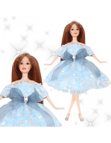 WOOPIE ROYAL Emi Doll in a Blue Tulle Dress