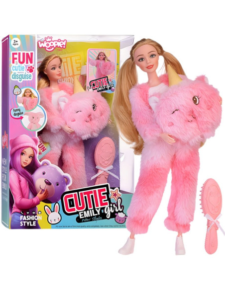 Кукла Эми Вупи Роял в костюме розового плюшевого мишки