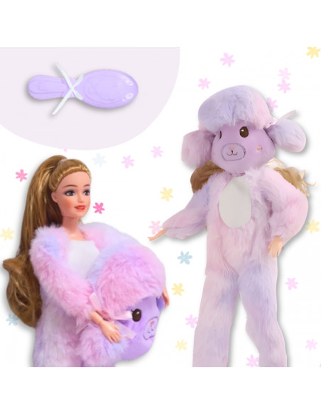 WOOPIE ROYAL Emi lėlė purpurinio avies kostiume