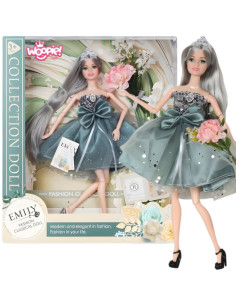 WOOPIE ROYAL Lalka Emi w Eleganckiej Sukni Tiulowej z Kokardą i Bukietem