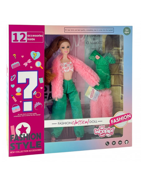 WOOPIE ROYAL Lalka Emi 30 cm - 12 Ukrytych Niespodzianek + Ubranka i Dodatki
