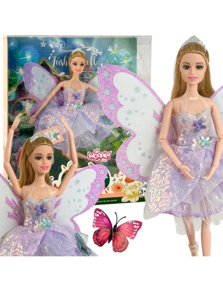 WOOPIE ROYAL EMI fėjų lėlė – pasakų princesė su drugelio sparnais