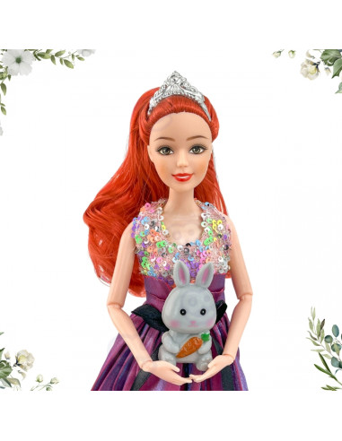 WOOPIE ROYAL Emi Style Fashion Doll 32 cm - Stylish Princess in a Pink Dress + Accessories