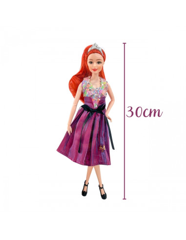 WOOPIE ROYAL Emily Fashion Collection lėlė 32 cm - stilinga princesė su rožine suknele + aksesuarai