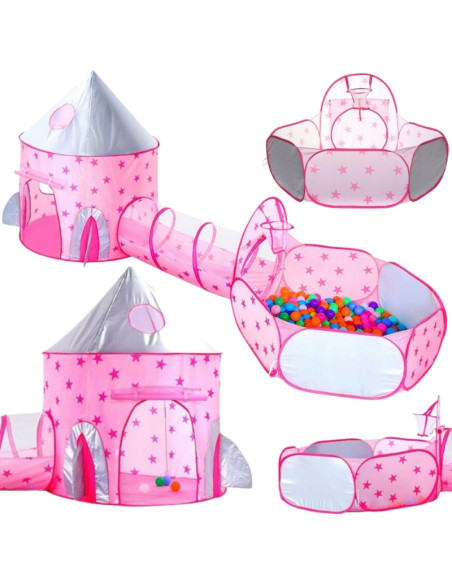 WOOPIE 3 viename palapinė „Princess Palace XXL“ su tuneliu