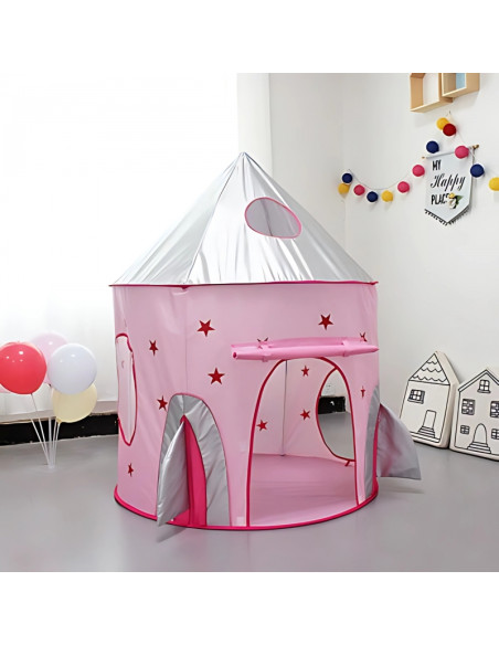 WOOPIE 3 viename palapinė „Princess Palace XXL“ su tuneliu ir baseinu kamuoliukams