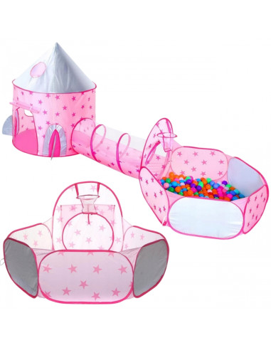 WOOPIE 3-in-1 Tent Princess Palace XXL House Tunnel Dry Pool