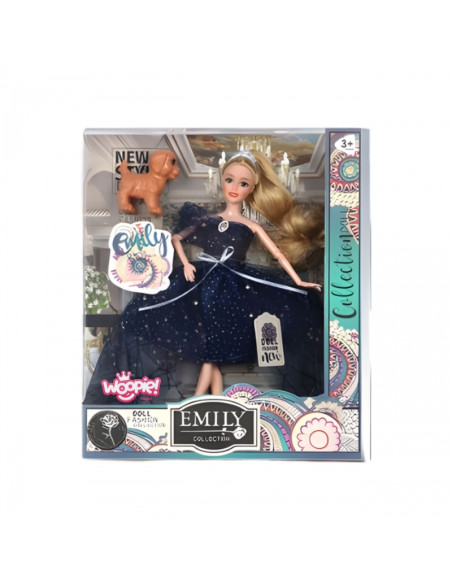 WOOPIE ROYAL Emi Doll in Crown and Black Dress Doggie