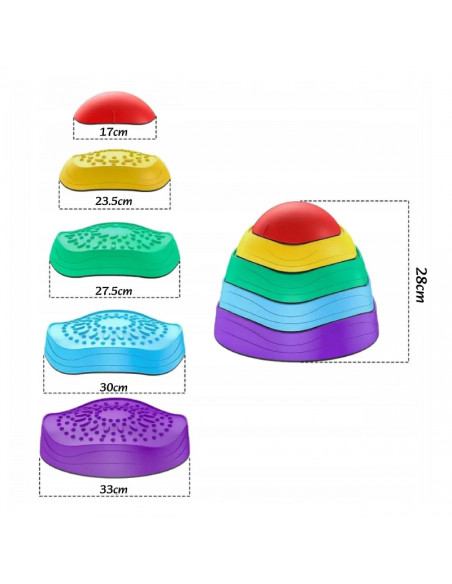 WOOPIE Sensory Path Balance Stones for Children Balance Training 5 pcs.