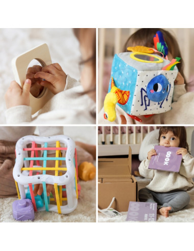 WOOPIE GREEN Box 5-в-1 Монтессори-развивающий набор 11-12 месяцев FSC