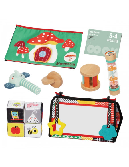 WOOPIE GREEN XXL Montessori sensorinė ir edukacinė dėžutė 6 viename FSC