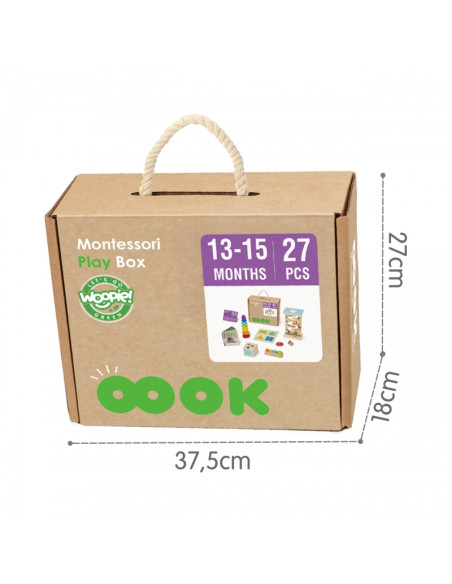 WOOPIE GREEN Box 6-в-1 13-15 м Монтессори образовательный сенсорный FSC