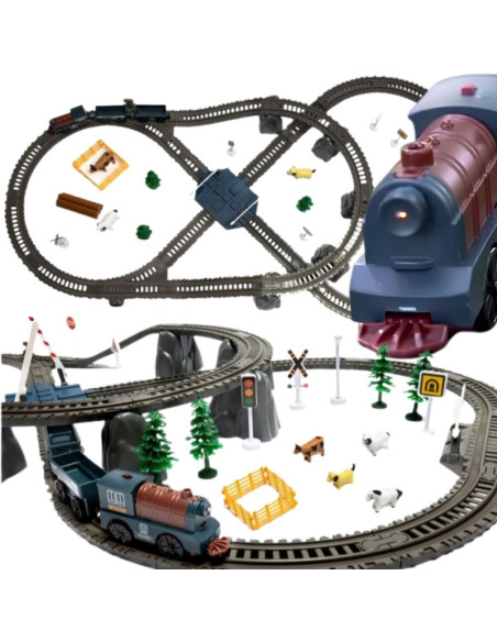 WOOPIE Electric Train Freight Locomotive XXL Track 90 pcs.