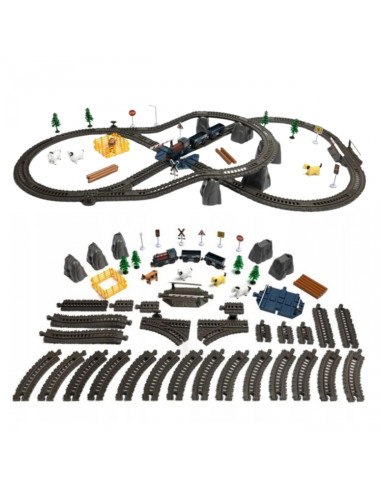 WOOPIE Electric Train Freight Locomotive XXL Track 90 pcs.