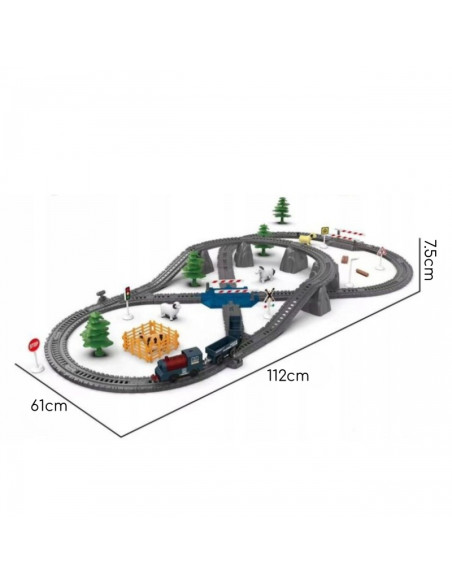 WOOPIE Electric Train Freight Locomotive XXL Track 90 pcs.